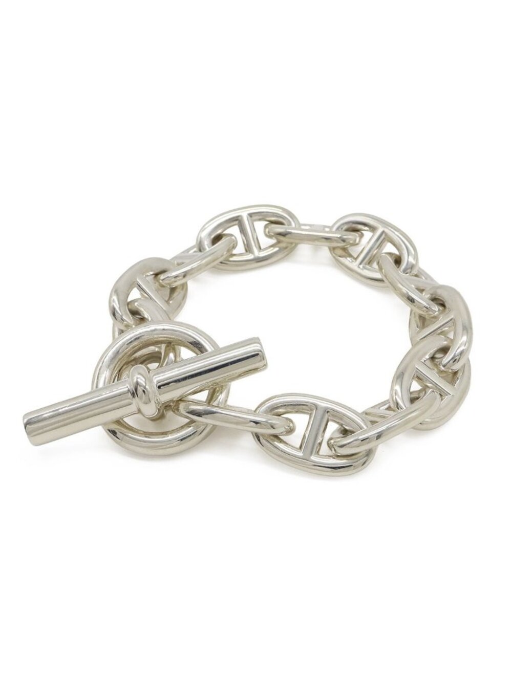 Hermes Chaine D'ancre Tgm Bracelet Silver